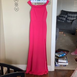 Hot pink size Small mermaid fit dress.  Worn once